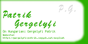 patrik gergelyfi business card